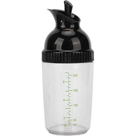 Bouteille de Mélangeu de Vinaigette, Bols de Cééales Bols de Cééales à ebod 200 Ml Shake de Vinaigette écipient de Vinaigette sans BPA Péveni les Fuites Pot de (Noi) (1/5)
