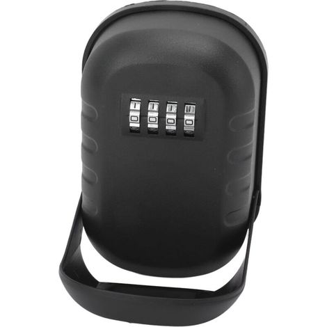 Aluminum Alloy Password Key Box with 10000 Combinations, Key Lock Box for Travel (Matte Black) (1/5)
