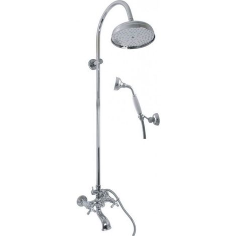 Colonne de douche MORAVA en laiton chromé avec douchette 108 cm (1/5)