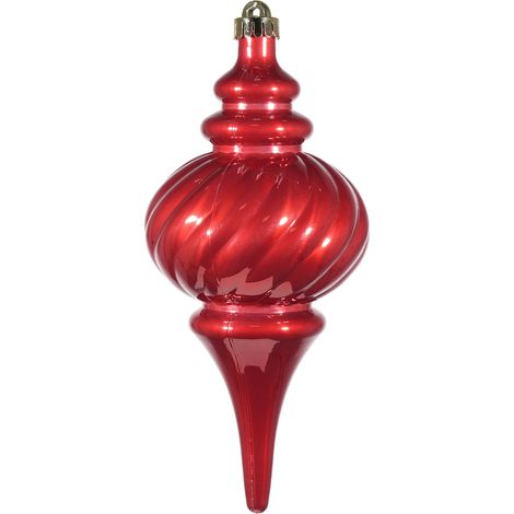 ARPIMEX Ornamento di Natale a Spirale Appuntito 11,5 x 26,5 Cm Plastica Rosso