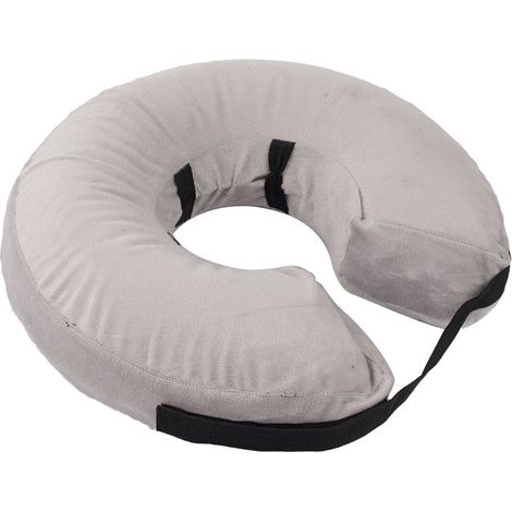 GARRYFIZH Collier cervical gonflable pour chien - PVC doux gris XL (50-65cm) - Confort post-chirurgie, anti-grattage (1/5)