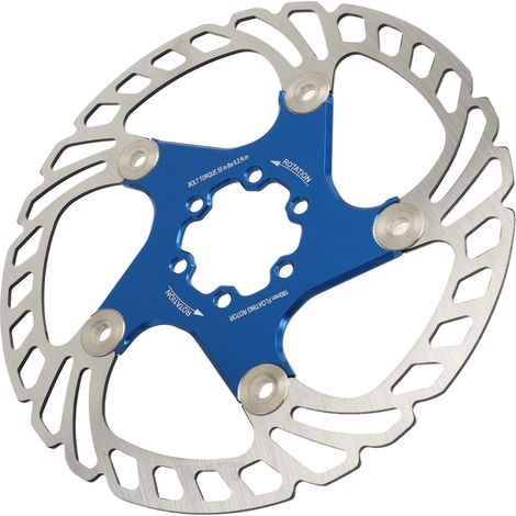 Disque de frein flottant pour VTT, 6 vis, dissipateur de chaleur, bleu, 180 mm / 7,09 pouces (1/5)