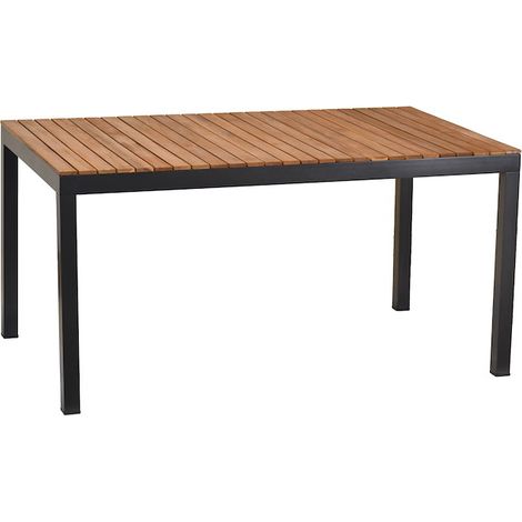 Naxos Tisch, graphit, 150 x 90 cm, Alu und FSC® Akazie
