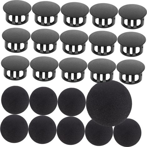 Lot de 100 bouchons noirs décoratifs meubles protège-trous cuisine (1/5)
