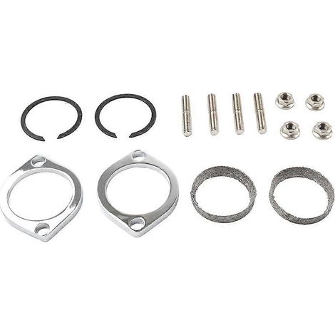 Le kit de montage de bride d'échappement compatible Softail Dyna Touring comprend un joint de bride, un anneau de retenue, un écrou et une rondelle 300205. (1/5)