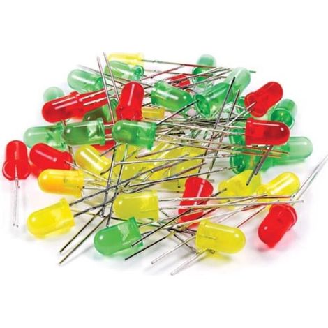 Led - 3mm Et 5mm - Rouge Vert Jaune - 80 Pièces - Pour Projets Électroniques Et Bricolage (1/2)