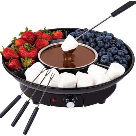Schokoladenschmelzmaschine, Schokoladenbrunnenfondue, Schokoladenbrunnenturm mit Heizmodus, mit 2 Tauchgabeln, für Ostern, Osterparty, Hochzeit
