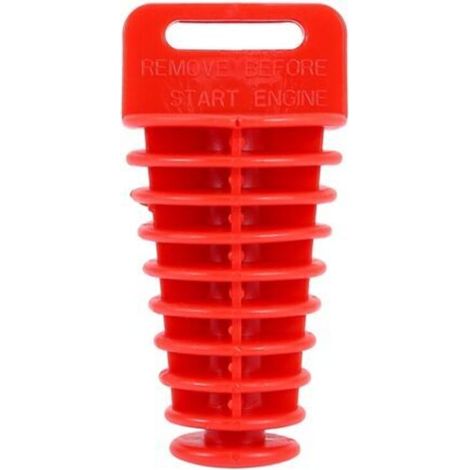 Tapón de lavado para silenciador de escape, tubo de cola de escape, toma universal de goma roja (1/5)