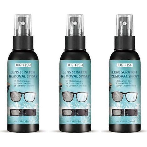Lot de 3 sprays anti-rayures pour verres de lunettes, 100 ml de liquide réparateur pour pare-brise. (1/4)