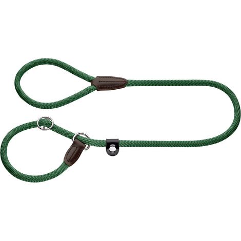 Laisse pour Chien Retriever, Couleur : Vert foncé, Collier intégré, réglable en continu, résistante aux intempéries, Facile d'entretien, adhérente, Corde Robuste avec Embouts en Cuir (1/4)