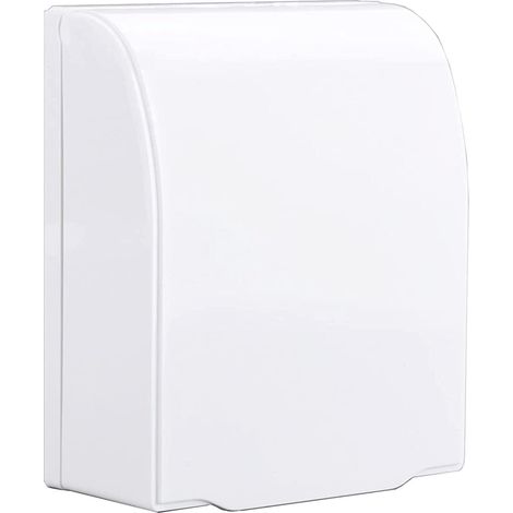 Lot de 3 Cache-Prise Enfant Sécurisé. Boîtier Étanche pour Interrupteur. Protection Anti-Éclaboussures pour Salle de Bains. Empêche l'Eau de Pénétrer dans la Prise. Blanc (1/5)