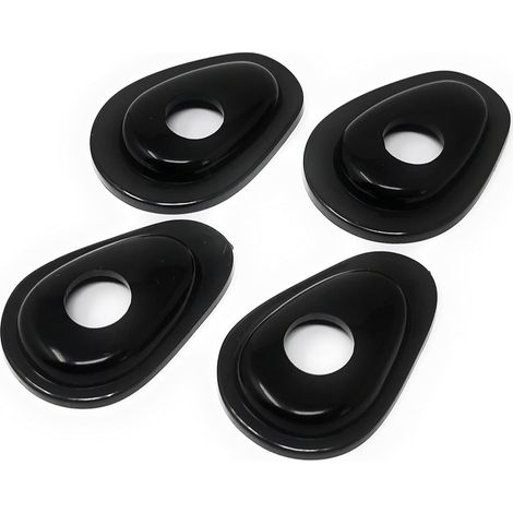 2 Plaques adaptatrices, Noir, Plastique, 41x31mm, Pour clignotants moto Yamaha YZF-R1 R6 FZ6