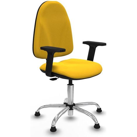 Piqueras y Crespo B2D05RT Silla de oficina amarilla ajustable (1/3)