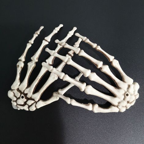 Décoration d'Halloween : main de fantôme, griffe de squelette, accessoire d'horreur. (1/5)