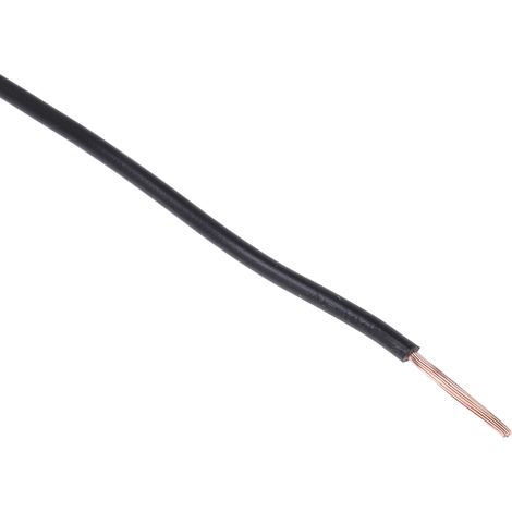 Fil électrique RS PRO 2491X, 24 0,75 mm² 18 AWG Non blindé, 500 V, PVC Noir, 100m ( Prix pour Bobine de 100 Mètres )