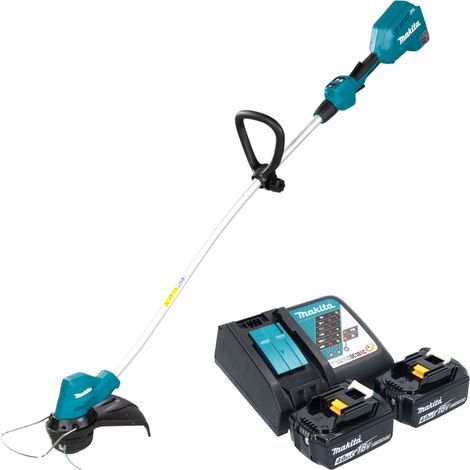 Makita DUR 189 RM2 Cortacésped sin cable 18 V 300 mm sin escobillas + 2x batería 4,0 Ah + cargador