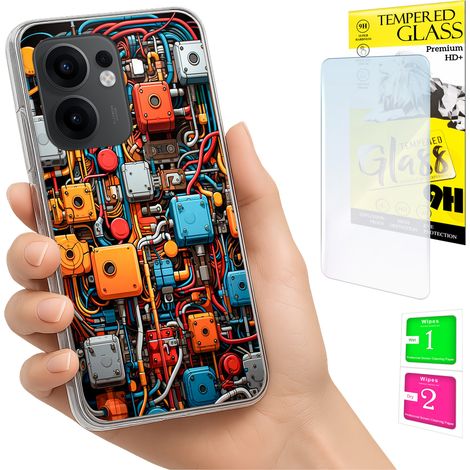 Schutzhülle für Oppo Reno 13F 5G / 13 FS 5G (Gehäuse, Rückseite + Glas) (1/5)
