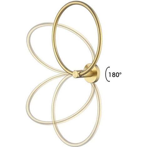 Anello portasciugamani da parete in acciaio inox – Finitura oro spazzolato – Diametro 16 cm – Installazione senza foratura (1/4)