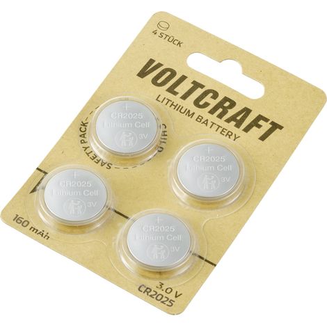 VOLTCRAFT Pile bouton CR 2025 3 V 4 pc(s) 160 mAh lithium LM2025 S536482 (1/5)
