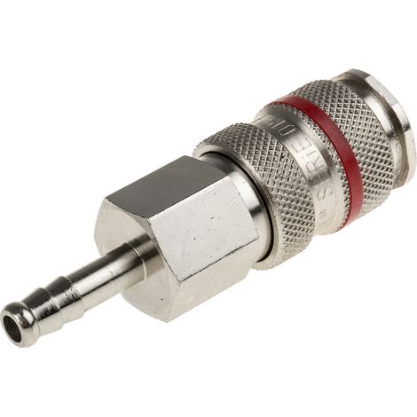 Raccord rapide pneumatique RS PRO, Tuyau cannelé vers Mâle 6mm PLC 60, Rectus 19 en Laiton ( Prix pour 1 ) (1/3)