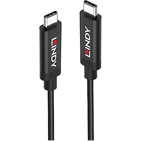 Cavo USB 3.2 Gen 2 (USB 3.1 Gen 2) da 5 metri con connettore USB-C� a USB-C� nero, compatibile con dispositivi ad alte prestazioni - Lindy 43308 (1/5)