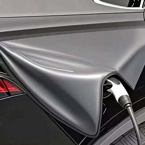 Couvercle de chargeur pour véhicule électrique, protection étanche contre la pluie et la neige pour port de recharge de voiture électrique, protection contre les intempéries pour prise (noir opaque) (1/2)