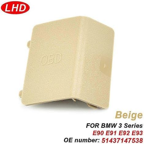 Cache-prise OBDII OBD 2 II, panneau décoratif noir pour diagnostic, compatible BMW Série 3 E90 E91 E92 E93 (conduite à gauche), référence 51437147538 (1/5)