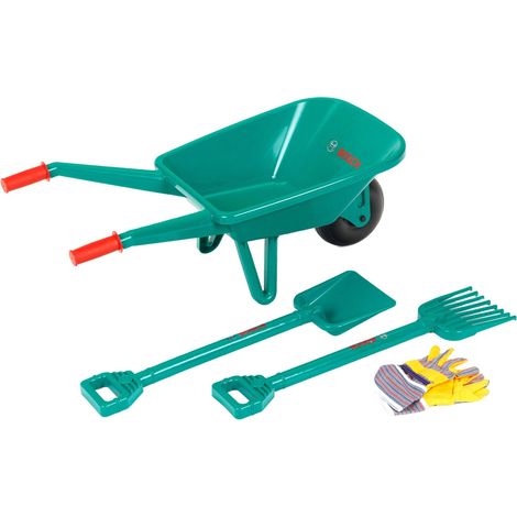 Set de Jardinage avec Brouette, avec Pelle, Râteau et Gants de Travail, Anti-UV I Jouet pour Enfants à Partir de 3 Ans (1/5)