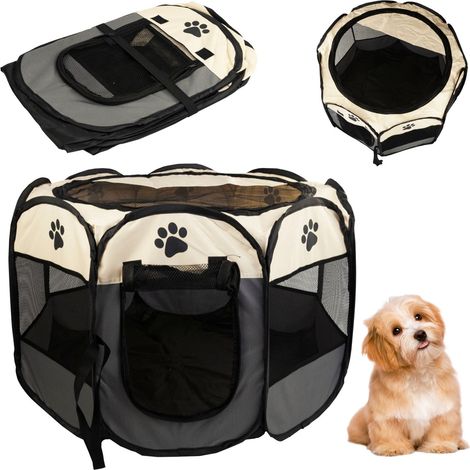 TG64647 Laufstall, Käfig für Hunde, Katzen, Gehege, Bett, faltbares Reisegitter (1/5)