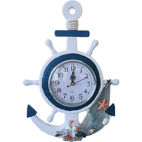 Horloge murale Ancre - 33 cm de haut, 23 cm de large - Modèle Oiseau marin (1/5)