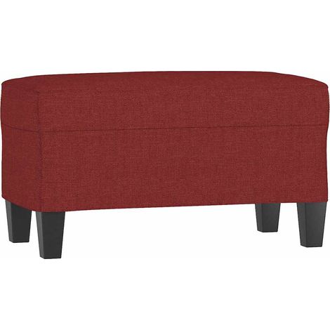 Banco de tela rojo vino tinto 70x35x41 cm vidaXL