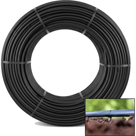Tuyau d'arrosage goutte à goutte 16mm à 33 cm noir, 25 mètres, (1/5)