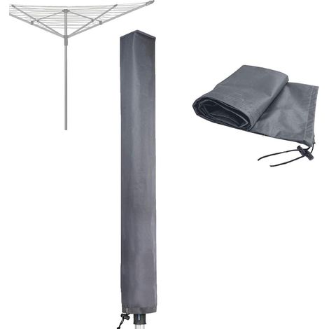Wäschespinne Abdeckung Wasserdicht mit Reißverschluss, 165cm Grau (1/5)