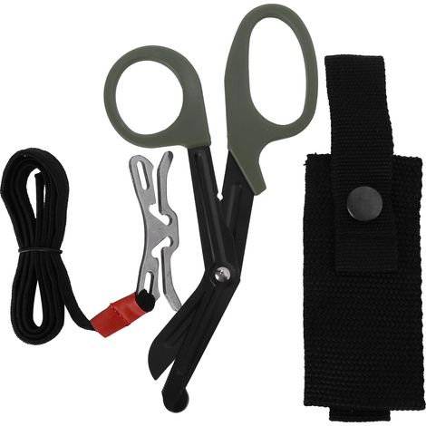 Ciseaux de survie d'urgence avec dents fines pour couper bandage et toile (1/5)
