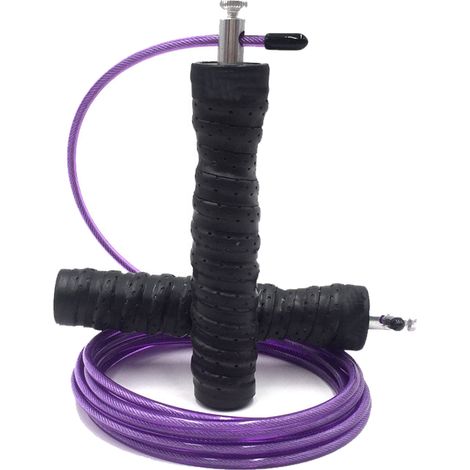 Corde à Sauter - Roulements à Billes Acier - Réglable en Longueur - Pour Fitness Adulte Boxe MMA - 1 Pièce (1/5)