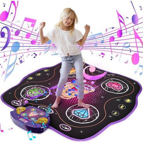 Tapis de danse musical pour enfants de 3 à 12 ans, avec Bluetooth et 9 niveaux de difficulté. Idéal comme cadeau de Noël ou d'anniversaire pour les filles de 3 à 12 ans et plus. (1/5)