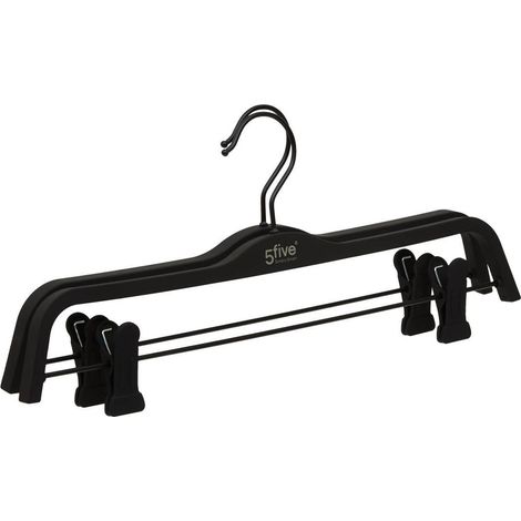Lot de 2 Cintres à Pince "Hang'clip" 37cm Noir (1/5)