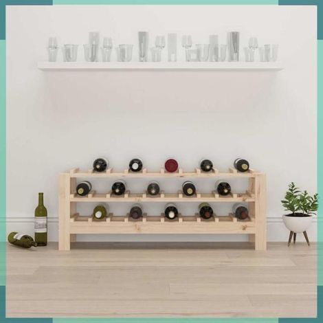 822551 Casier à vin 109,5x30x42 cm Bois de pin massif (1/5)