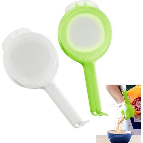 2 Pcs Clip Scellage, Clip Scellé, Clip Alimentaire Scellement, Clip Verseur Cuisine, Clip d'étanchéité Multifonctionnel, Pince Sceller Stockage, Clip Collations Nourriture-Fei Yu (1/5)