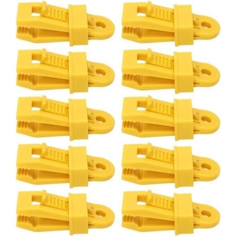 10-Piece Tent Clips, Large Tarp Clips, Heavy-Duty Locking Handle Clips (1/4)