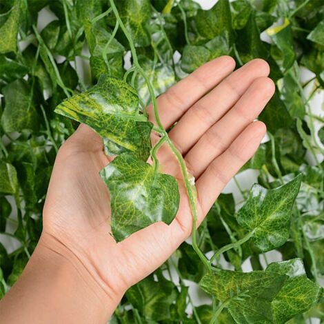 12pcs2m Lierre Plante Artificielle Exterieur Faux Lierre Feuillage Artificiel Feuille Guirlande Décoration Interieur pour Mariage Balcon Cuisine Jardin Bureau (1/5)