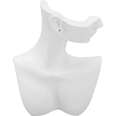 Porte-bijoux en résine blanche, présentoir stable pour boucles d'oreilles et colliers, support d'exposition (1/5)