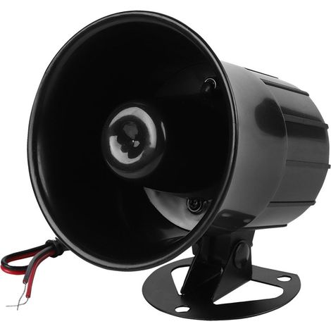 Sirène de sécurité extérieure 12V DC 115dB, avertisseur antivol puissant avec haut-parleur et câble (1/5)