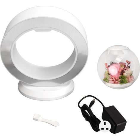 Haut-parleur Bluetooth Lévitation Magnétique Forme O Fleurs Éternelles Lumière LED Base 100-240V Prise UK (1/5)