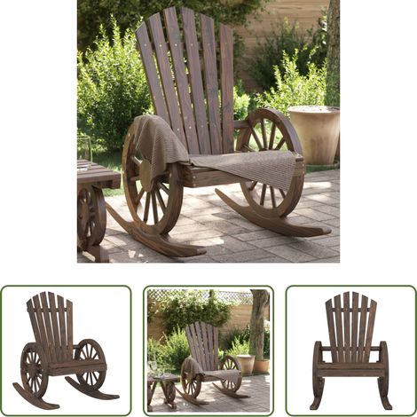 Chaise Adirondack - Chaise à bascule Adirondack bois de sapin massif (1/5)