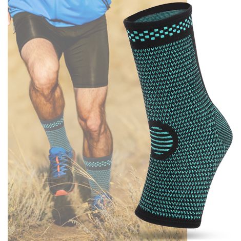 Attelle de cheville sportive, 2 pièces de maintien compressif pour fitness et protection articulaire respirante
