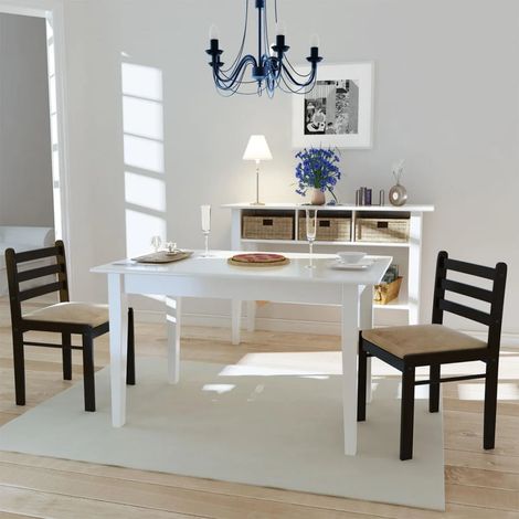 Esszimmerstühle 2 Stk. Braun Massivholz Gummibaum und Samt