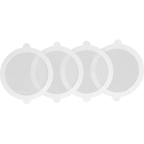 50 Pièces Attrape-Cheveux de Douche en Fibre de Verre, Pratique et Durable, Maille Fine de 3 mm, Diamètre 11 cm pour Évacuation