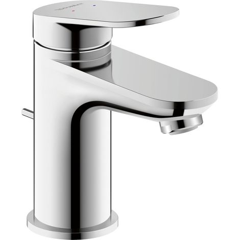 Mitigeur lavabo DURAVIT Wave S Eco 3L/min avec vidage chromé brillant (1/5)