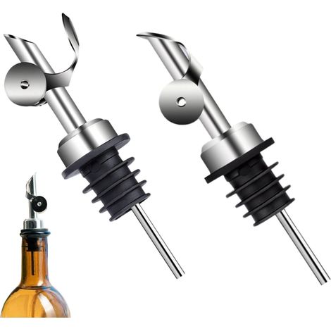 2 beccucci versatori automatici per vino, olio e liquori, accessorio da cucina per la casa e il bar (1/5)